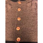 Gilet 100% merino tricoté main