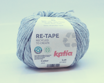 Katia Re-tape Coton Recyclé N°202 Gris